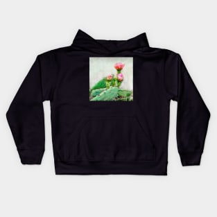 Cactus Pink Blooms Kids Hoodie